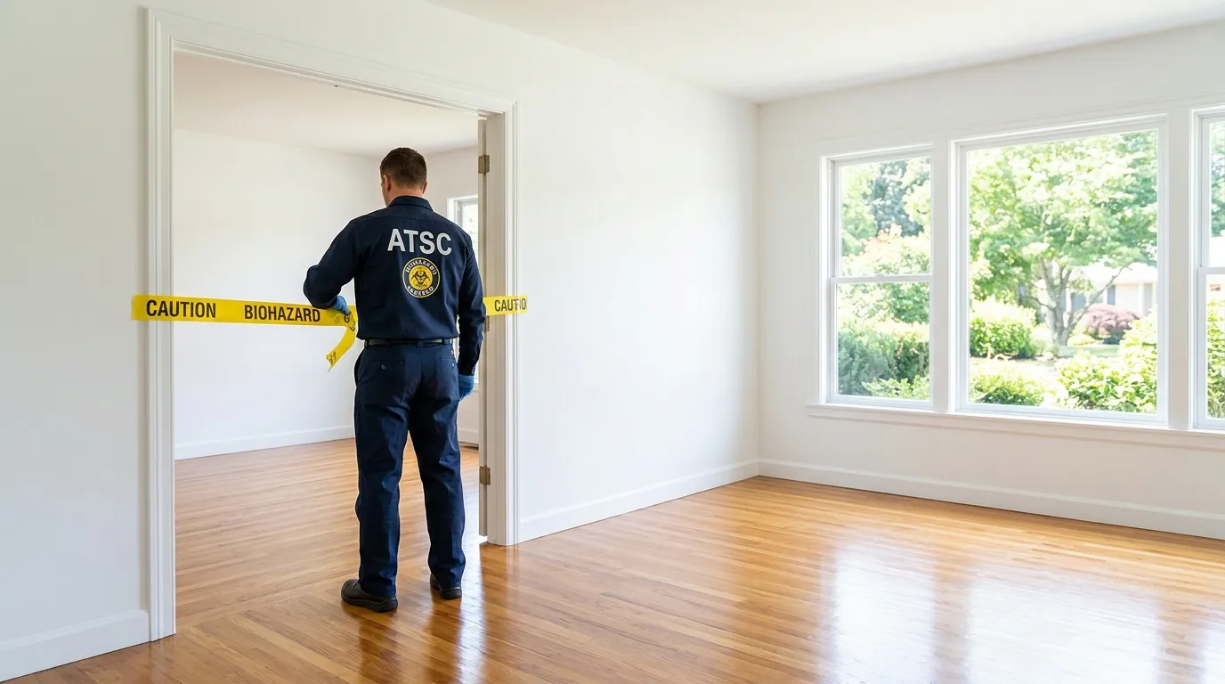 Certified biohazard cleanup crew performing Decomposition Cleanup in Red Lion